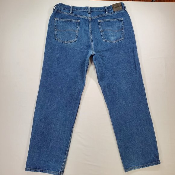 Lee Jeans Mens 40x32 Heavy Blue Denim Relaxed Fit Straight Leg Casual Classic - Picture 8 of 15